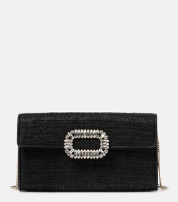 Букет мини-твидовый клатч Roger Vivier, черный p00867905 | black
