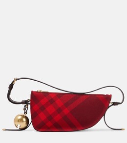 Миниатюрная сумка через плечо shield в клетку Burberry Burberry, красный p00873909 | red