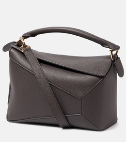 Маленькая кожаная сумка через плечо puzzle Loewe, серый p00880522 | grey