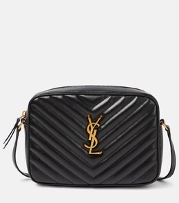 Кожаная сумка через плечо lou camera Saint Laurent, черный p00835100 | black
