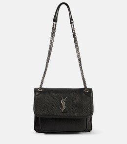 Детская кожаная сумка через плечо niki Saint Laurent, черный p00832919 | black