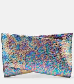 Кожаный клатч loubitwist со змеиным эффектом Christian Louboutin, мультиколор p00813165 | multicoloured
