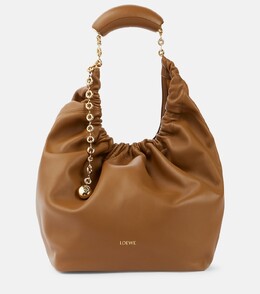 Кожаная сумка через плечо squeeze среднего размера Loewe, коричневый p00862573 | brown