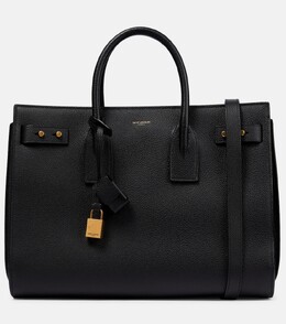 Сумка-тоут sac de jour из мягкой кожи среднего размера Saint Laurent, черный p00777427 | black