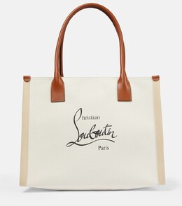 Большая холщовая сумка-тоут nastroloubi Christian Louboutin, нейтральный p00813168 | neutrals