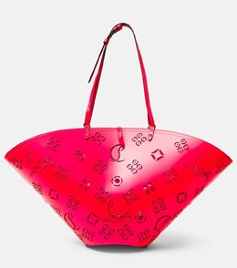 Сумка-тоут loubifever среднего размера из лакированной кожи Christian Louboutin, розовый p00776976 | pink