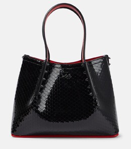Миниатюрная сумка-тоут cabarock из лакированной кожи Christian Louboutin, черный p00884239 | black
