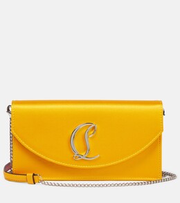 Атласный клатч loubi54 Christian Louboutin, желтый p00813163 | yellow