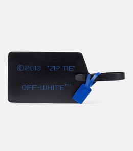 Кожаный клатч среднего размера на молнии Off-White, черный p00840573 | black
