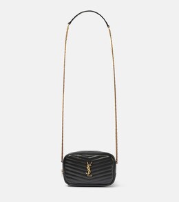 Мини-сумка через плечо lou из кожи Saint Laurent, черный p00867148 | black