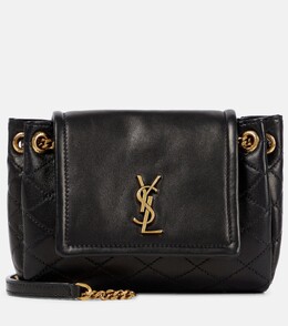 Миниатюрная кожаная сумка через плечо nolita Saint Laurent, черный p00596034 | black