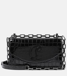 Сумка через плечо из кожи с эффектом крокодила Loubi54 Christian Louboutin, черный p00917536 | black