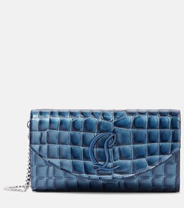 Кожаный клатч Loubi54 Christian Louboutin, цвет denim p00976833 | denim