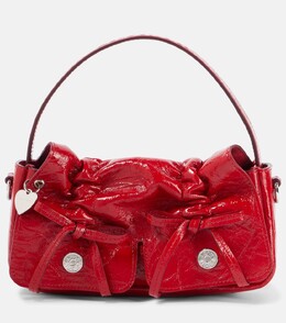 Сумка через плечо из кожи с бантом Acne Studios, красный p00949763 | red