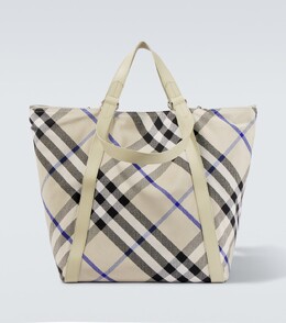 Большая жаккардовая сумка-тоут Burberry Check Burberry, цвет lichen p00932579 | lichen