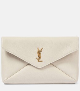 Большой кожаный клатч Cassandre Saint Laurent, цвет crema soft p00967441 | crema soft