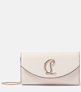 Кожаный клатч Loubi54 с цепочкой Christian Louboutin, цвет leche/gold p00976830 | leche/gold
