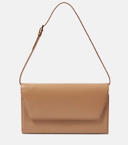 Вечерний кожаный клатч The Row, цвет warm chestnut light gold p00947511 | warm chestnut light gold