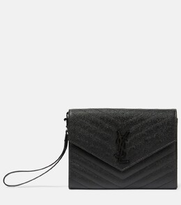 Клатч cassandre из кожи матлассе Saint Laurent, черный p00868790 | black