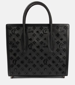 Кожаная сумка-тоут paloma среднего размера Christian Louboutin, черный p00713209 | black