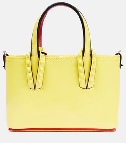 Сумка-тоут cabata из лакированной кожи Christian Louboutin, желтый p00753275 | yellow
