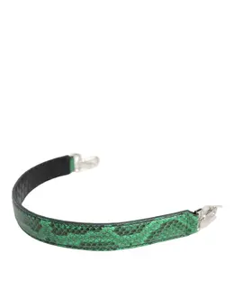 Dolce & Gabbana Black Green Exotic Leather Bag Shoulder Strap wmb444