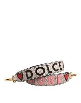 Dolce & Gabbana Multicolor DG AMORE Patch Bag Accessory Shoulder Strap wmb539