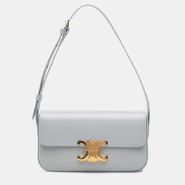 Celine Grey Shiny Calfskin Claude Shoulder Bag 1179917