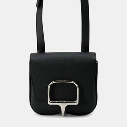Hermes Della Cavalleria Mini Black Epsom Leather Shoulder Bag 1179741