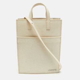 Jacquemus Off White Canvas and Leather Le Cabas Tote 1178627