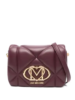 Love Moschino quilted logo-plaque shoulder bag 30985317
