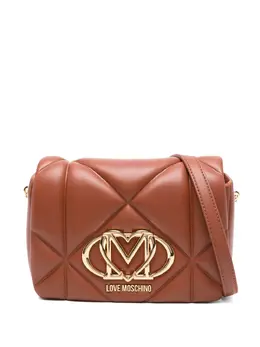 Love Moschino logo-plaque shoulder bag 30984142