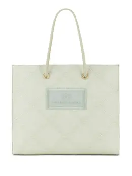 Elisabetta Franchi textured logo-plaque tote bag 29849652