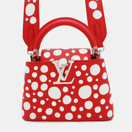 Louis Vuitton Capucines Mini Red Infinity Dot Leather Shoulder Bag 1175607