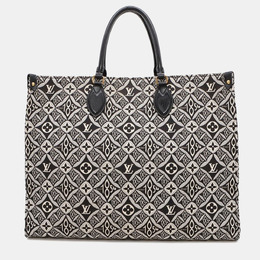 Louis Vuitton Onthego GM Noir Monogram Jacquard Since 1854 Canvas Tote Bag 1175610
