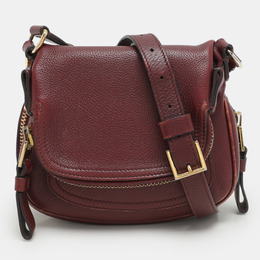 Tom Ford Dark Red Leather Mini Jennifer Crossbody Bag 1180842