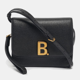 Balenciaga Black Leather B Logo Crossbody Bag 1180126