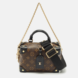 Louis Vuitton Black Monogram Canvas and Leather Petite Malle Souple Bag 1178588