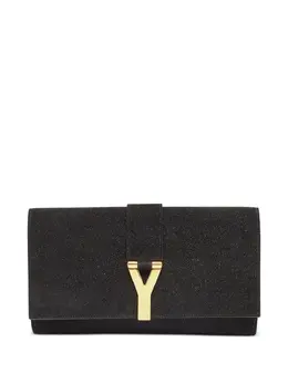 Saint Laurent logo-plaque clutch bag 30366574