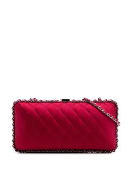 Chanel 2012 Quilted Satin Chain Around Clutch crossbody bag 31135858