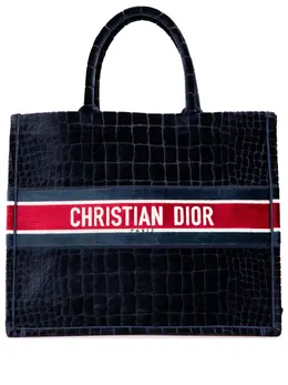 Christian Dior 2021 Large Velvet Embossed Book tote bag 31134831