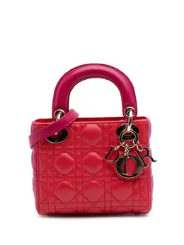 Christian Dior 2014 Mini Bicolor Lambskin Cannage Lady Dior satchel 31136139