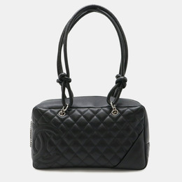 Chanel Cambon Ligne Black Soft Calf Leather Bowling Bag 1181069