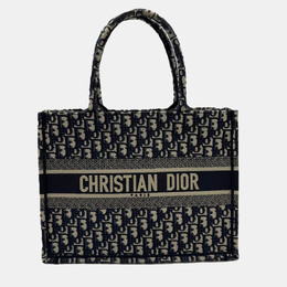 Christian Dior Book Tote Medium Oblique Navy 1180013