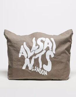 Коричневая сумка-шоппер унисекс Allsaints Orlando 142824008 | chestnut brown