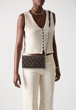Сумка через плечо NOELLE II XBODY FLAP ORGANIZER - Across body bag Guess, коричневый gu151h7zl-o11 | brown logo