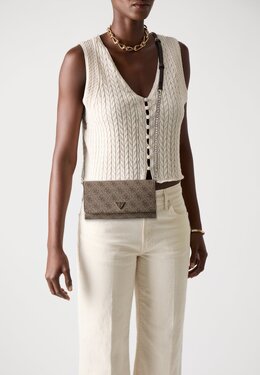 Сумка через плечо NOELLE II XBODY FLAP ORGANIZER Guess, коричневый gu151h7xp-o11 | latte/brown