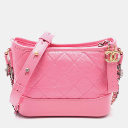 Chanel Gabriel De Chanel Small Pink Leather Hobo Shoulder Bag 1181313