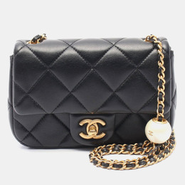 Chanel Matelasse Mini Black Leather Chain Shoulder Bag 1181343