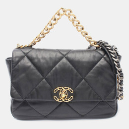 Chanel 19 Matelasse Black Leather Chain Shoulder Bag 1181335